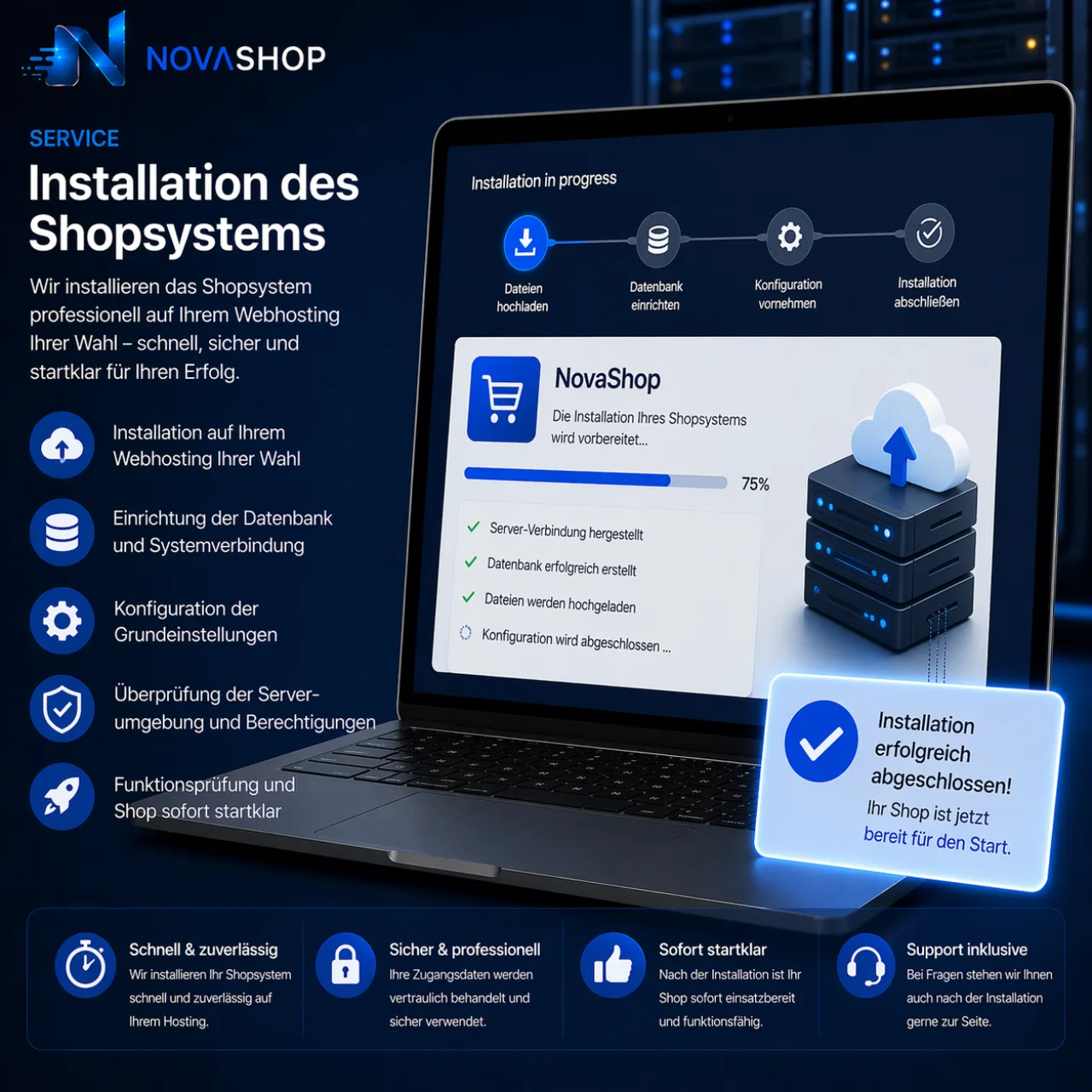 Installation des Shopsystems
