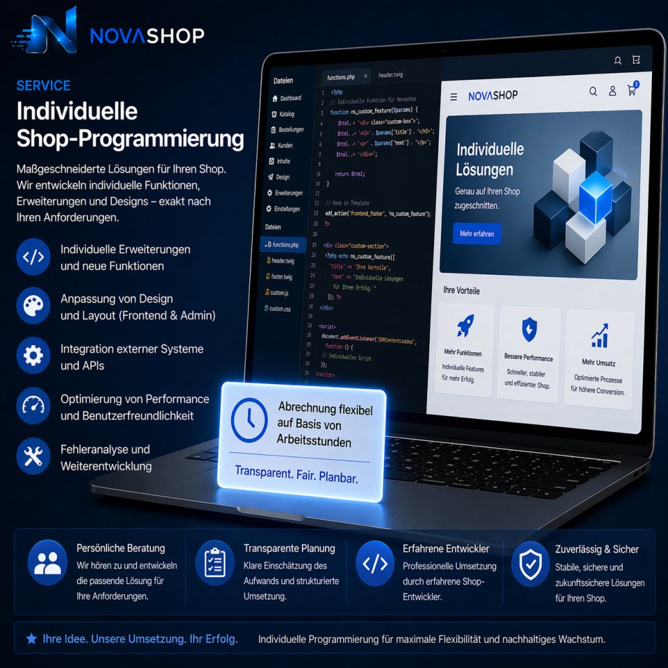Individuelle Shop-Programmierung
