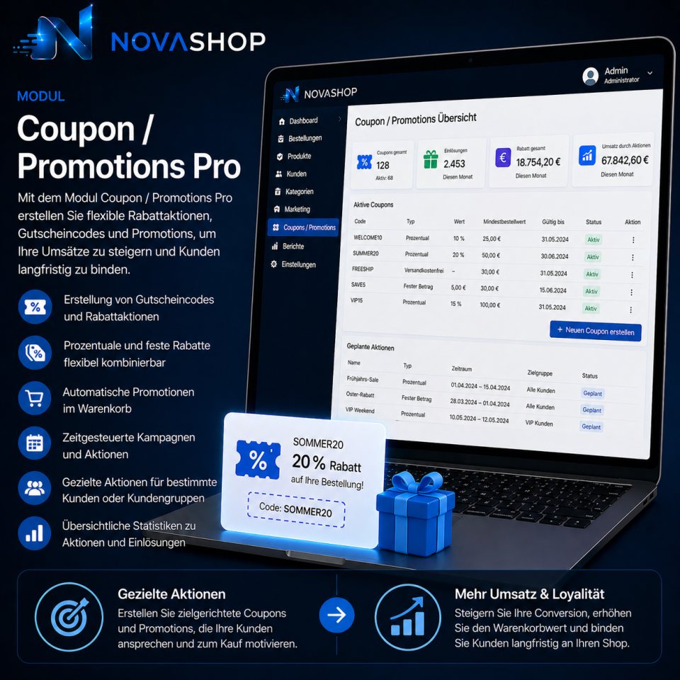 Modul - Coupon / Promotions Pro